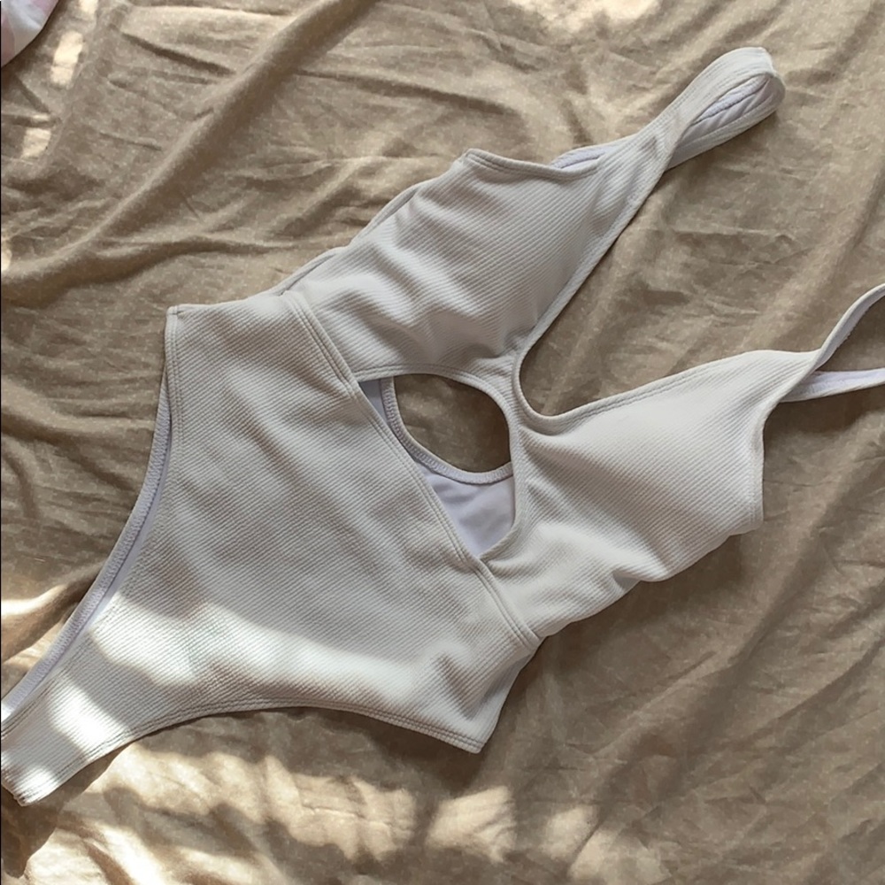 White one piece swimsuit